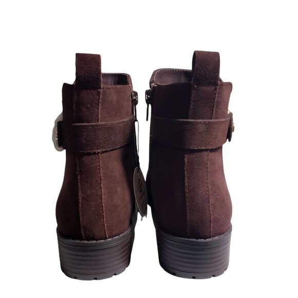 Giani Bernini Womens Brown Leather Slip On Almond Toe Booties Ankle Boots Sz 6M - Picture 5 of 9